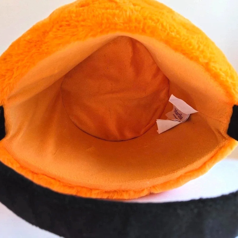 Martha Stewart Halloween Plush Pumpkin‎ Candy Bucket Bag with Handle